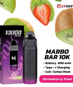 Marbo M Bar 10K กลิ่น Strawberry Kiwi – สตรอว์เบอร์รี่ผสมกีวี่ เปรี้ยวหวานลงตัว