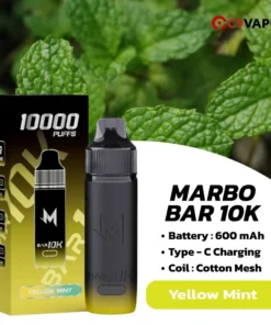 Marbo M Bar 10K กลิ่น Yellow Mint – มิ้นต์เย็นสดชื่น หอมหวานเบาๆ